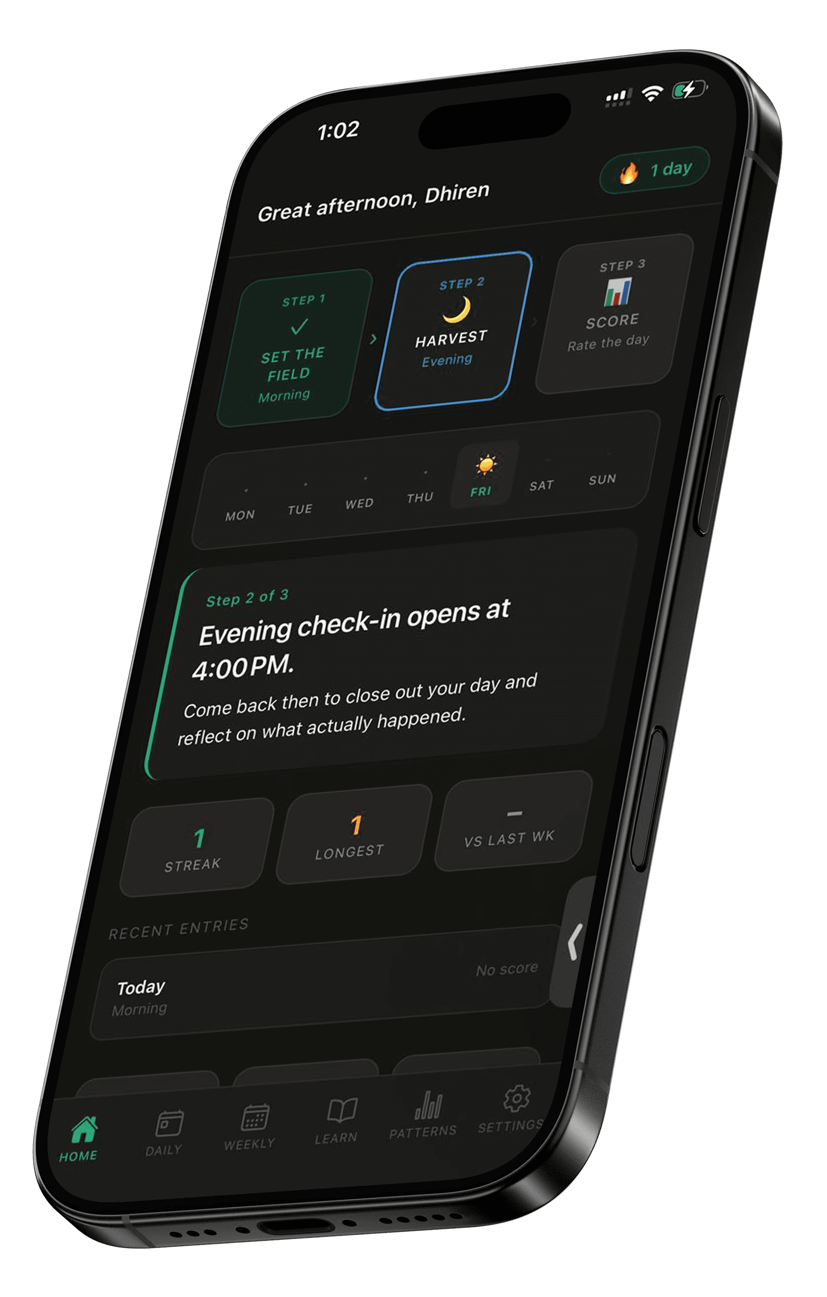 Mindset Journal on a phone